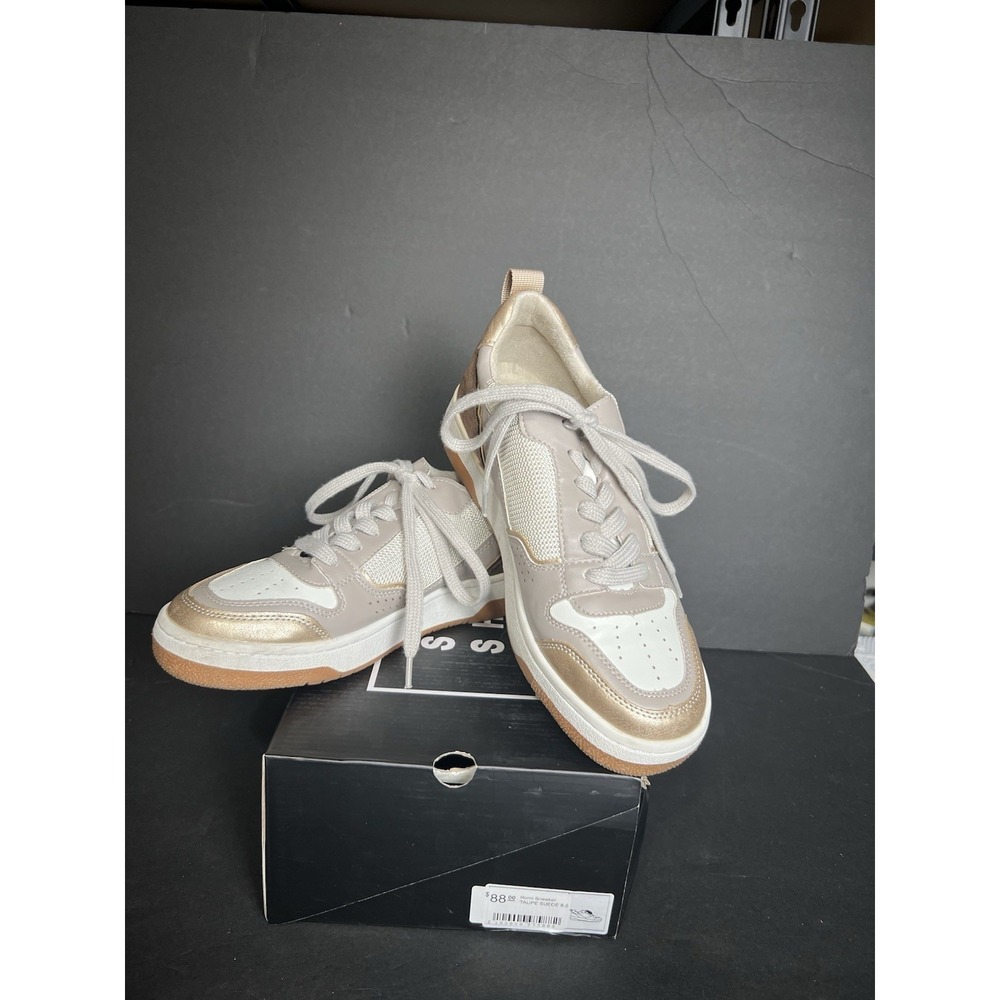 Shu Shop Romi Size 8.5 Taupe Suede Low-Top Sneakers